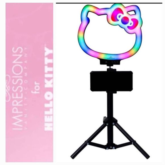 Impressions For Hello Kitty Super Cute 10" RGB Desktop Ring Light w/Tripod - Picture 1 of 14